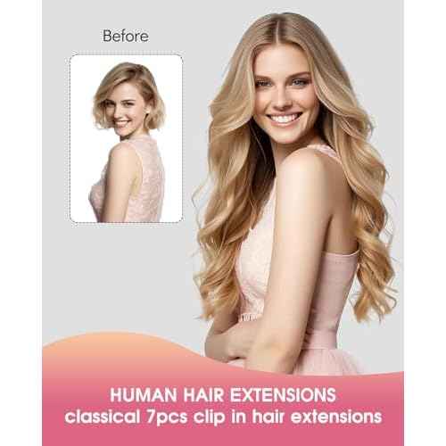 Youngsmile Clip in Hair Extensions Real Human Hair, Human Hair Clip in Extensions for Women, #1 Jet Black,Soft Silk Straight,14 inch 120 Gram 7pcs (CLIP#1-14Inch)
