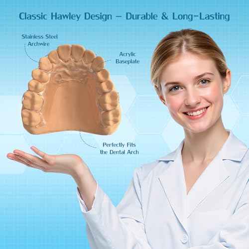 Hawley Retainers for Adults, Custom Retainers for Upper and Lower Teeth - Comfortable and Durable