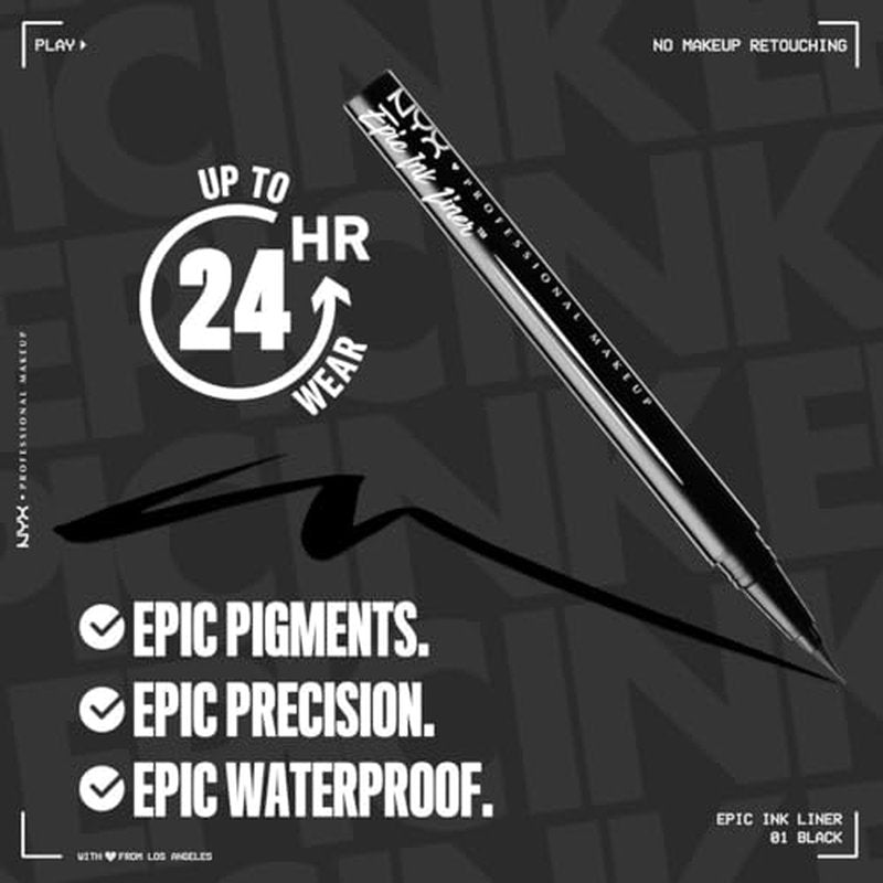 Epic Ink Waterproof Liquid Eyeliner by NYX – Black