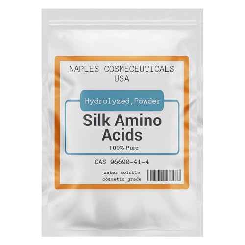 Hydrolyzed Silk Amino Acid Powder Cosmetic Grade for Hair Skin Nails Moisture Retention 100% Pure Use in Formulations or Add to Your Favorite Products (2 oz)