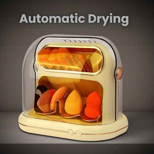 MISSERA 2024 New Technology Electric Makeup Brush Cleaner and Dryer Fast Automatic Drying With Constant Temperature For Gentle Care Without Damaging Bristles. Complete Makeup Brush Cleaning Set