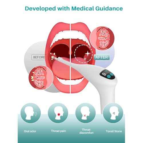 Voraiya Electronic Tonsil Stone Remover, Visible Tonsil Camera, Tonsil Stone Removal Kit with Camera and Led Light, APP WiFi Connection, Tonsil Stone Vacuum with 5 Level Oral Suction Device
