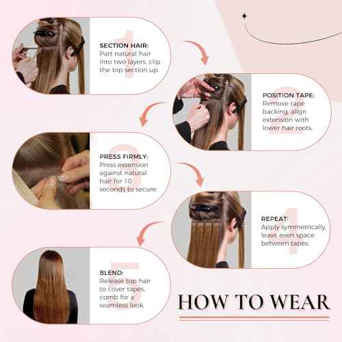 invisible tape in hair extensions human hair 16Inch Dark Brown Fading To Brown and Blonde 20pcs 50g Thick Ends