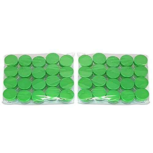 Beauticom 10g/10ml (0.35 Fl Oz) Round Clear Jars with Round Top Lids for Creams, Lotions, Make Up, Powders, Glitters, and more... (Color: Green Lid, Quantity: 40 Pieces)