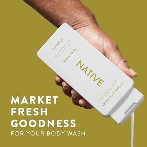 Native Body Wash with Naturally Derived Ingredients - Autumn Air & Amber - For Women & Men, Sulfate, Paraben, & Dye Free Leaving Skin Soft and Hydrating | Fall Seasonal Scent Bundle, 18 oz - 2 Pk