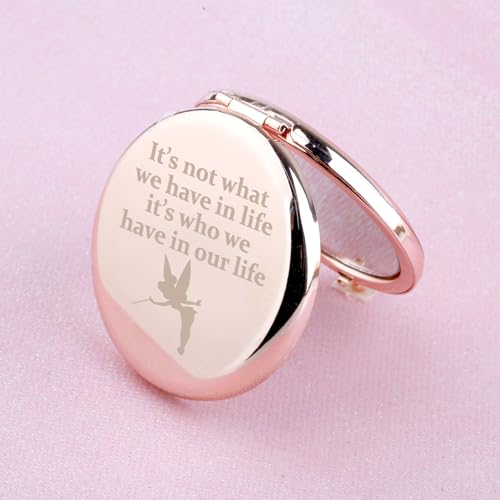 WUSUANED Fairy Princess Makeup Mirror It¡¯s Not What We Have in Life It¡¯s Who We Have in Our Life Jewelry Princess Gift Peter Gift Cartoon Fan Gift
