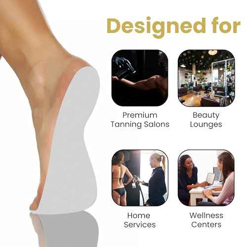 120 Pairs Premium Feet Pads for Spray Tanning ? Disposable Spray Tan Feet Pads ? Easy-to-Use Foot Protectors Designed for Salons and Mobile Spray Tanning Professionals