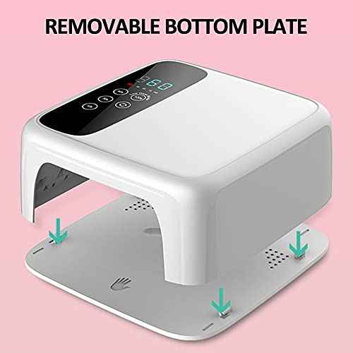 LED Display 15600mAh 72W Nail Lamp Gel Nail Polish Dryer, Quick Drying, Infrared Induction, 10s Drying, Streamlined Design (US Plug)