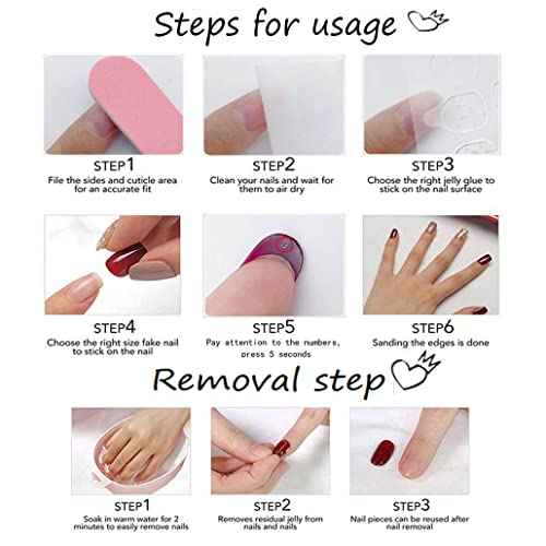 Press on Nails Almond Fake Nails with Gold Line Design Glue on Nails Acrylic Nails Glossy Full Cover Stick on Nails for Women 24Pcs