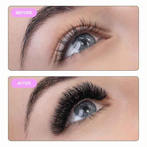 Curacoro Promade 500 Fans 5D-0.05 C Curl 10mm Length Handmade Volume Lash Fans for Long-Lasting Eyelash Extension