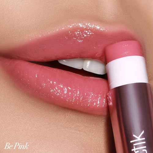 Girlactik Jello Gloss Lip Balm - Original Lip Care with Vitamin E, Aloe Vera, Avocado and Apricot Kernel Oil for Hydrating, Moisturizing Lip Balm with Glossy, Smooth, 4.5 g / 0.15 oz (Be Pink)
