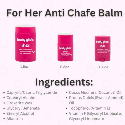 BodyGlide For Her Anti Chafe Balm, 1.5oz & 0.35oz Bundle (USA Sale Only)