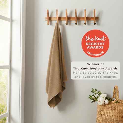 Great Bay Home Taupe Washcloth Set ? 100% Cotton 12-Pack 13"x13", Absorbent & Quick-Drying, Soft & Durable