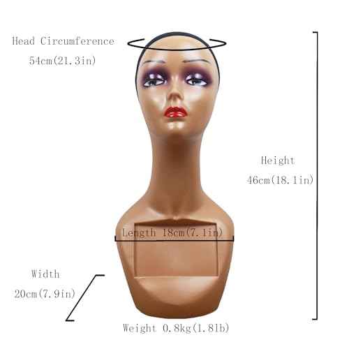 Realistic Mannequin Head For Wig Display JRM010 (Light Brown)