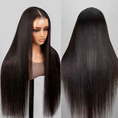 6x5 Wear and Go Glueless Wigs Human Hair Pre Plucked Pre Cut 200% Density HD Lace Straight Lace Front Wigs Human Hair Glueless Lace Front Wigs For Women 26 Inch