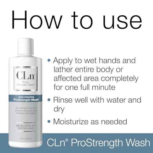 CLn¢ç ProStrength Wash - PH-Balanced and Formulated for Daily Use with Salicylic Acid to Cleanse and Exfoliate Normal to Oily Skin for Men and Women with Body Odor, 8 fl oz.