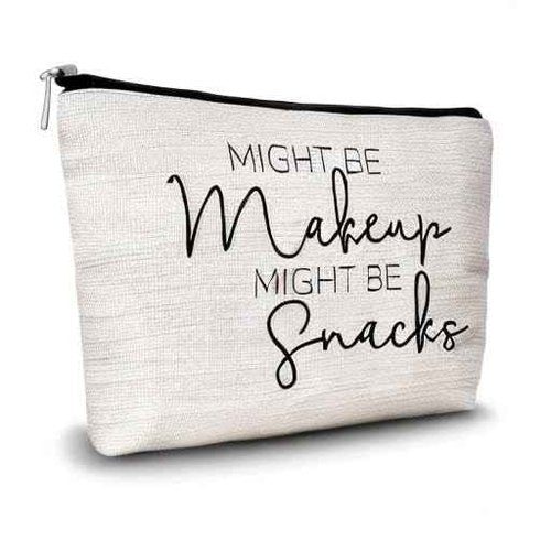 GREOXG Makeup Bag Gifts for Women Who Have Everything, Might Be Makeup Might Be Snacks Travel Cosmetic Bag, Friendship Gifts for Girls Teens Women Birthday Christmas Graduation-A03