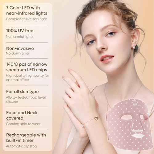 Beauty LED Light Mask -infrared light therapy red light therapy led facial light Photons Facial Skin Care Wrinkle reduce anti-acne facial light acne treatment beauty device