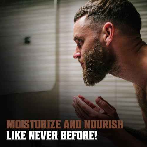 Viking Revolution Sandalwood Beard Conditioner for Men with Argan Oil and Jojoba Oil - Beard Softener and Strengthener Natural Beard Conditioner - Beard Care Moisturizer with Aloe Vera (33.8 Fl oz)