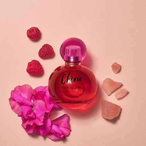kate spade new york - Cherie Eau de Parfum Purse Spray - Women's Fragrance - Sweet & Musky - With notes of Raspberry, Sweet Pea & Jasmine - 0.33 Fl Oz