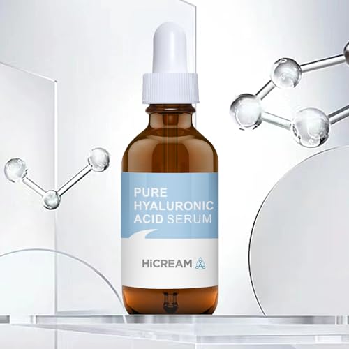 Hyaluronic Acid Serum for Face, Brightening Serum - Even Skin Tone, 100% Pure Anti Aging, Intense Hydration Moisture Non greasy Paraben Free, Water-based Skincare for Face (2 Oz)
