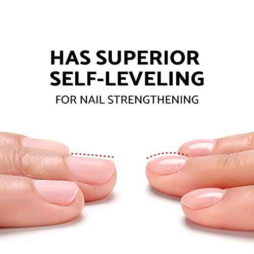 AIMEILI Hema Free Rubber Base Gel For Nails, Soak Off U V LED Clear Sheer Gel Nail Polish, 4 in 1 Nail Strengthen/Enhance/Base Coat/Color Set Of 6pcs X 10ml - Kit 45