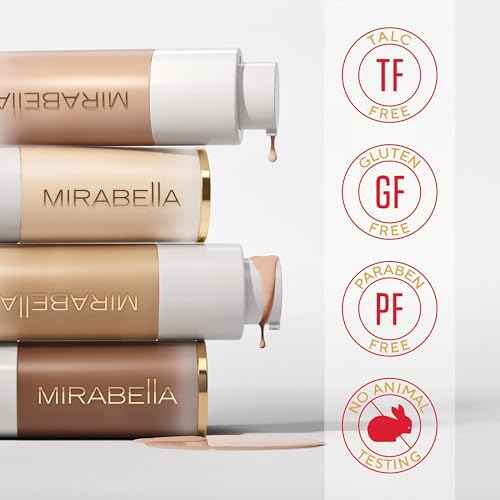 Mirabella Invincible For All HD Liquid Foundation - Anti-Aging Full Coverage Liquid Face Makeup - Moisturizing, Hydrating & Lightweight Foundation for All Skin Types (Medium M120)
