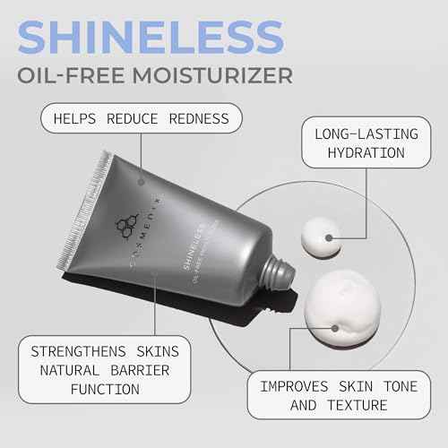 COSMEDIX Shineless Oil-Free Face Moisturizer for Women & Men - Hydrating Face Cream with Vitamin B3 for Oily & Blemish-Prone Skin - Daily Facial Skin Care for Firmer, Smoother & Radiant Glow
