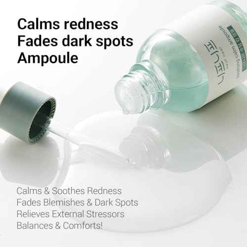 Soothing Calm Ampoule with Niacinamide, Spot Care Hyaluronic Acid, Non-Greasy, CICA Healing and Gentle Formula (30ml /1.01 oz) Radiant Serum, Korean Skincare