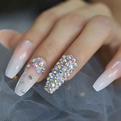 Nail Rhinestones Kit, 18 Types of 900 Special-Shaped Diamonds + 3200 Flat-Bottomed Nail Rhinestones, Nail Crystal DIY Crafts Gemstones for Nail, Shoes, Clothes, Jewels