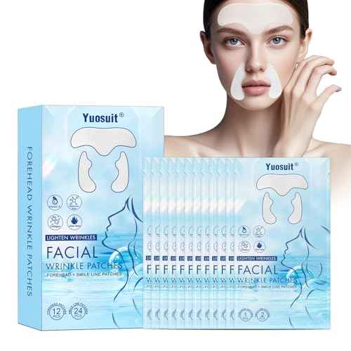 Forehead Wrinkle Patches and Smile Line Patches with Hyaluronic Acid, Aloe, Collagen & Vitamin E£¬Overnight Facial Wrinkle Patches to Lift Smile Lines for Women for Smoothing and Firming(36pcs)