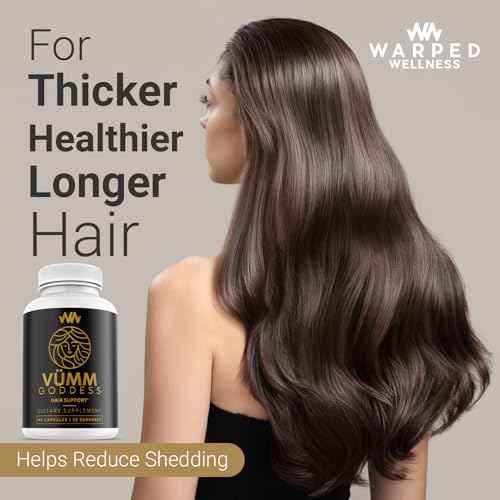 Womens Hair Growth Supplement | Thicker Fuller Hair Support for Thinning Hair and Hair Loss Vitamins | Warped Wellness V?mm Goddess