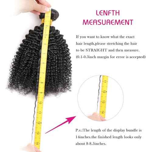 10A Brazilian Afro Curly Hair Bundles 2 Bundles 20 22 Inch Afro Curly Human Hair 100% Unprocessed Virgin Human Hair Curly Weave Hair Extensions for Women Natural Black Color