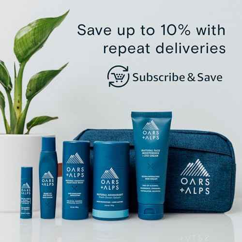 Oars + Alps Blue Charcoal Exfoliating Men's Bar Soap, Made with Clean Ingredients, Travel Size, 3 Pack, 6 Oz Each