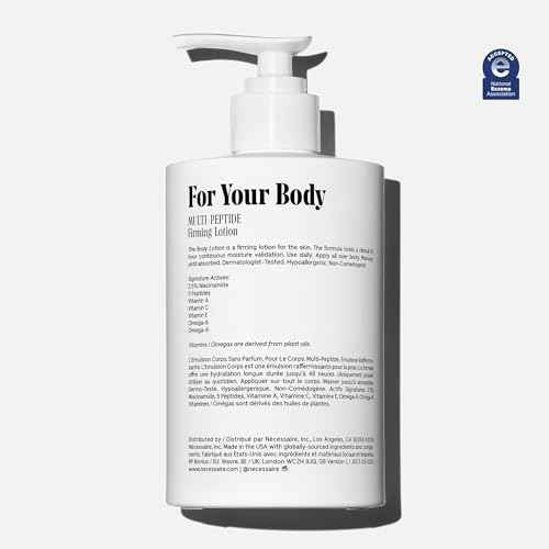 N?cessaire The Body Lotion Fragrance-Free ? Unscented Multi-Peptide Body Moisturizer for Women + Men ? Non-Comedogenic Lotion for Sensitive Skin ? 450ml/15.2 fl oz