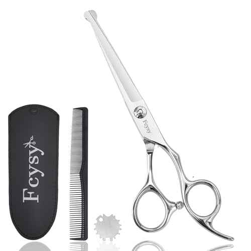 Safety Round Tip Hair Scissors for Kids, Fcysy 6 In Hair Cutting Shears for Children, Stainless Steel Barber Haircut Scissors for Toddlers, Boys & Girls ? Safe Hair Trimming at Home
