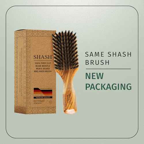 Since 1869 Hand Made in Germany - Robust Craftsman 100% Boar Bristle Hair Brush for Men, Suitable For Thin To Normal Hair, Firm, Naturally Conditions Hair, Improves Texture and Stimulates the Scalp