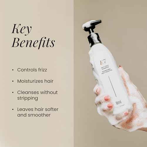 ALOXXI E7 Anti-Frizz Shampoo for Color-Treated Dry Damaged Hair Moisturizing & Strengthening with Cleansing Oils & Antioxidants, 33.8 Fl Oz