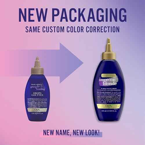 OGX Impecca-Blonde Purple Toning Drops for Blonde Enhance, 4 fl oz