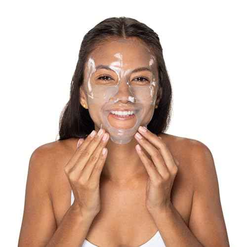Neutrogena Hydro Boost Moisturizing & Hydrating 100% Hydrogel Sheet Mask, Face Mask for Dry Skin with Hyaluronic Acid, Gentle & Non-Comedogenic, 1 oz, 12 Pack