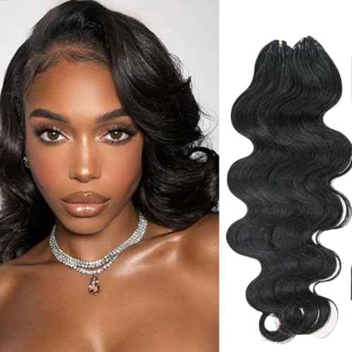 100% Human Hair Body Wave Knotless Pre-Separated Crochet Hair feather crochet human hair extensions for Women Natural Color 16 Inch 120g