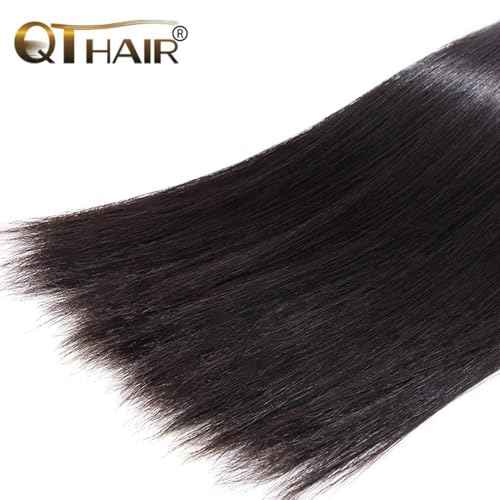QTHAIR 16A Straight Human Hair 24Inch 100g 100% Unprocessed Straight Brazilian Virgin Hair Weave Natural Color Brazilian Straight Hair Bundles