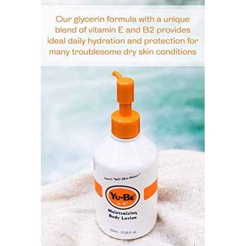 Yu-Be Hand & Body Lotion Deeply Hydrating Moisturizer Pump Bottle (Duo) for Extra-Dry Skin - Day & Night Daily Moisturizing Skin Cream | Good For Cracked Heels I Non-Greasy - 10.25 Fl. Oz. (2 pcs)