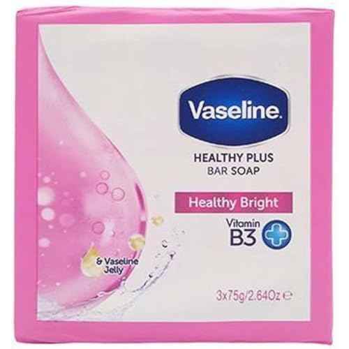 Vaseline Healthy Plus Bar Soap Healty Bright - 3 x 75 gram