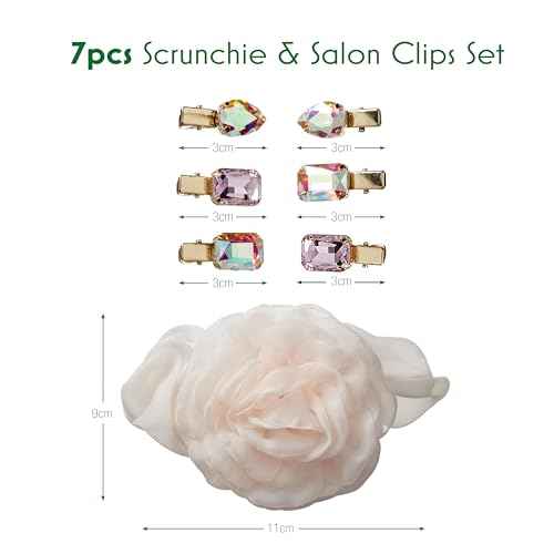 Wicked Glinda Scrunchie & Hair Clip set - hair clips - hair accessories - hair accessories for girls - gifts for her - Scunci by Conair - 7PK