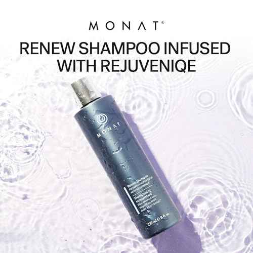 MONAT Renew Shampoo Infused with Rejuveniqe¢ç - Moisturizing Shampoo w/Omega Fatty Acids for Medium to Thick Hair. Shine-enhancing, Ultra-hydrating Lather for Dry Hair - Net Wt. 237 ml / 8.0 fl. oz.