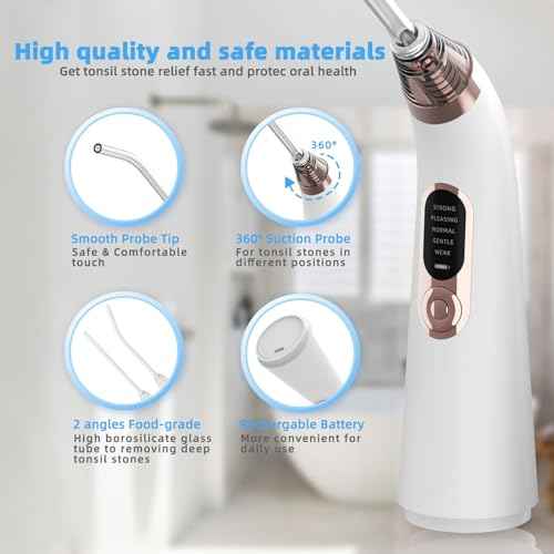 Voraiya Electronic Tonsil Stone Remover Vacuum, 5 Modes Tonsil Stone Cleaner Instant Suction Tool, 10 in 1 Tonsil Stone Removal Kit, Easy to Use, Fight Bad Breath