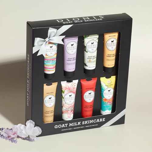 Dionis Goat Milk Skincare 8 Piece Hand Cream Gift Sets - Assorted Scented Travel Size Hand Creams In a Gift Box - Mini Hand Lotion Self Care, Cruelty Free Lotion For Dry Skin, Expanded Hand Cream 2025