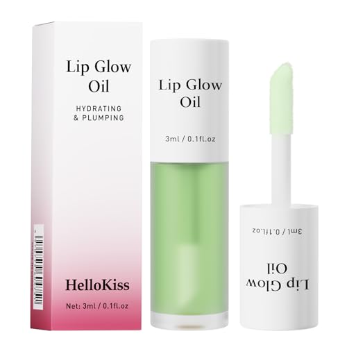 Hellokiss 2 Pack Plumping Lip Oil,No-Sticky Lip Gloss Lip Balm Lip Care,Fruit Flavoured Lip Oil For Dry Lip's Moisturizing Hydrating And Nourishing (Apple+Honey)