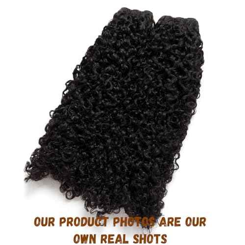 Burmese Bundles Premium Raw 100% Human Hair Water Wave High Rate 15A Unprocessed No Stray Short Hair Extensions Triple Lifespan Excellent Fullness Extra Thick From Top to End Black 20inch